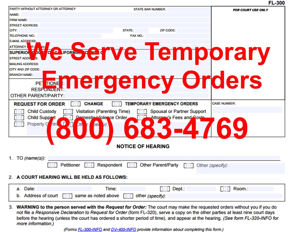 temporary emergency ex parte orders