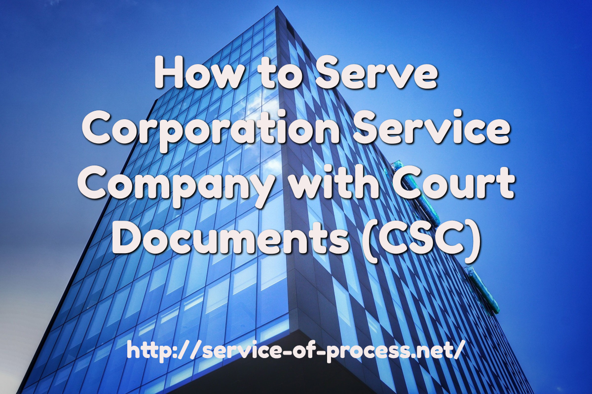 corporation service company California address